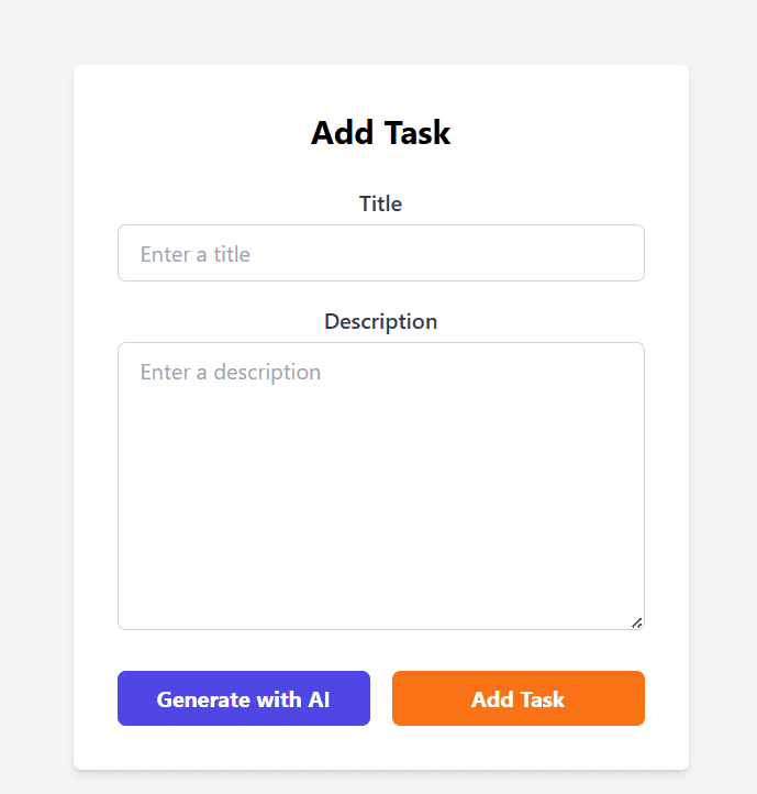 Task Manager with AI